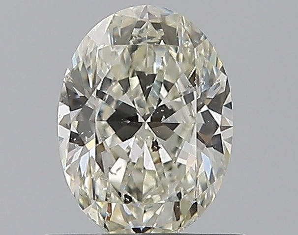 0.75 Carat Oval Natural Diamond with  Cut Diamond in 14KT  view 1
