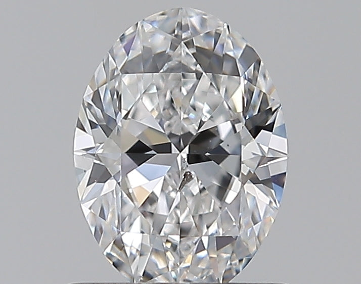 0.7 Carat Oval Natural Diamond with  Cut Diamond in 14KT  view 1

