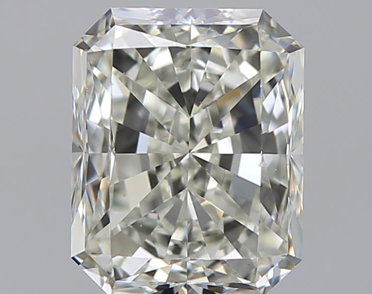 2.51 Carat Radiant Natural Diamond with  Cut Diamond in 14KT  view 1
