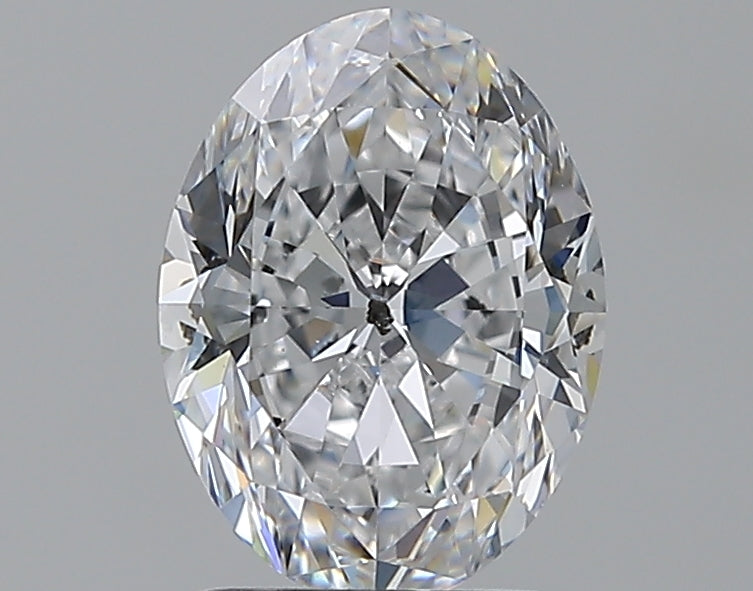 1.8 Carat Oval Natural Diamond with  Cut Diamond in 14KT  view 1
