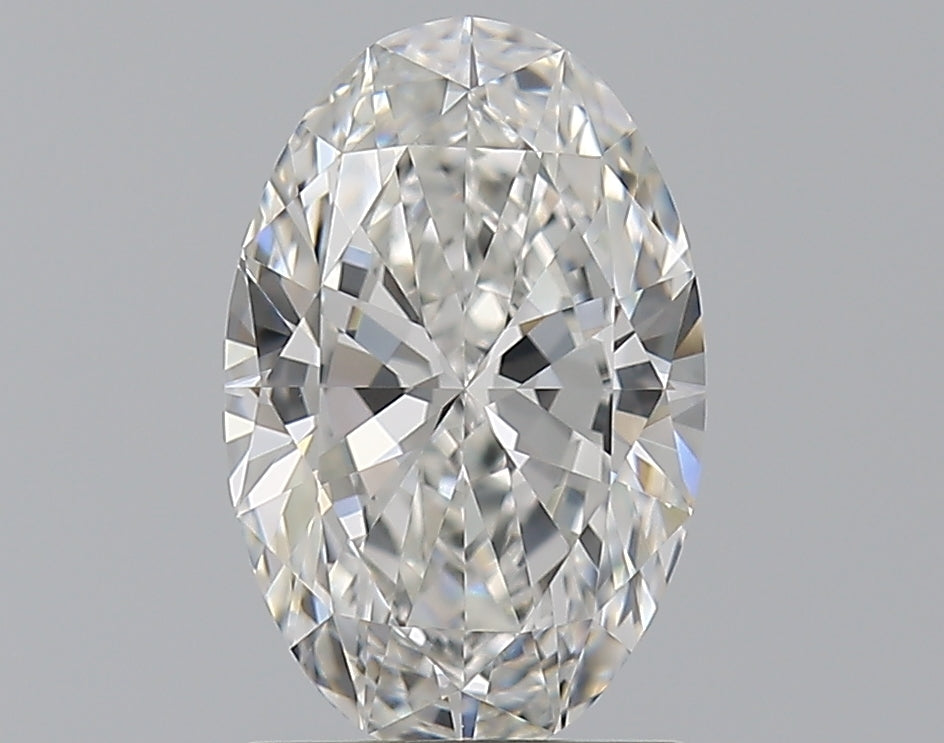 1.51 Carat Oval Natural Diamond with  Cut Diamond in 14KT  view 1

