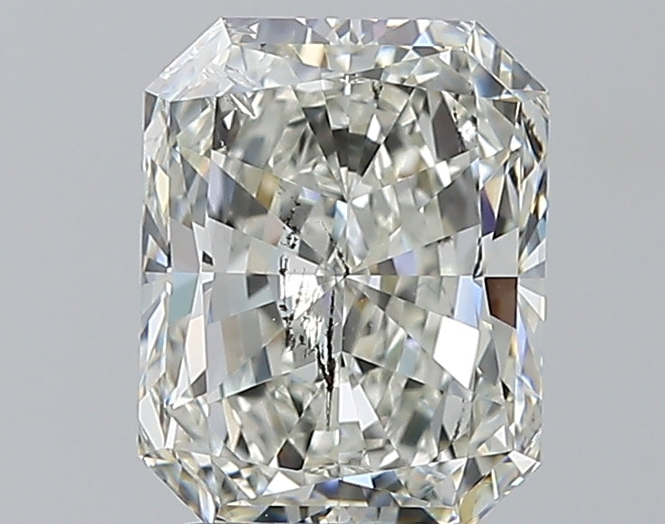 2.51 Carat Radiant Natural Diamond with  Cut Diamond in 14KT  view 1
