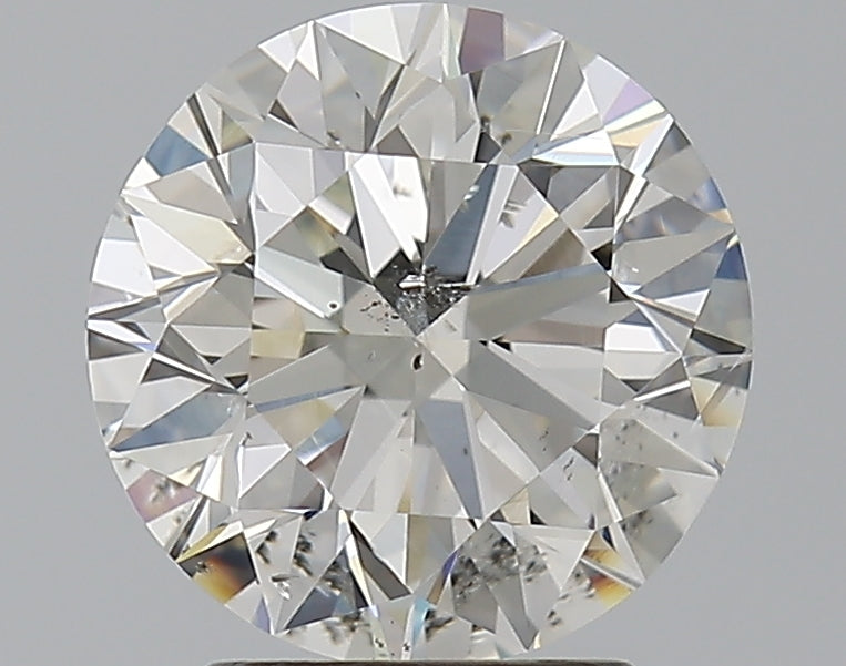 2.5 Carat Round Natural Diamond with  Cut Diamond in 14KT  view 1
