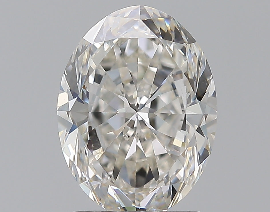 1.7 Carat Oval Natural Diamond with  Cut Diamond in 14KT  view 1
