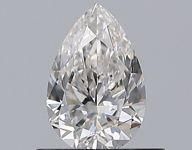 0.51 Carat Pear Natural Diamond with  Cut Diamond in 14KT  view 1
