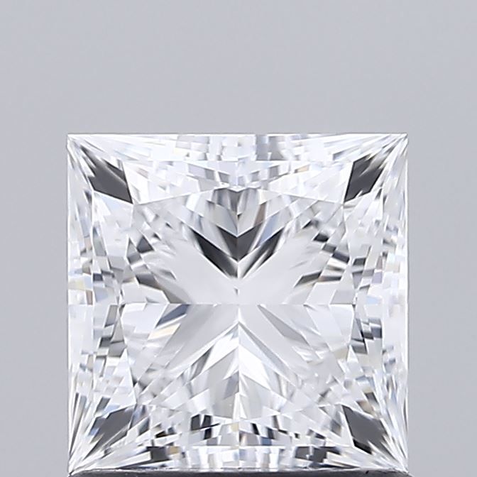 1.28 Carat Princess Lab Diamond with  Cut Diamond in 14KT  view 1

