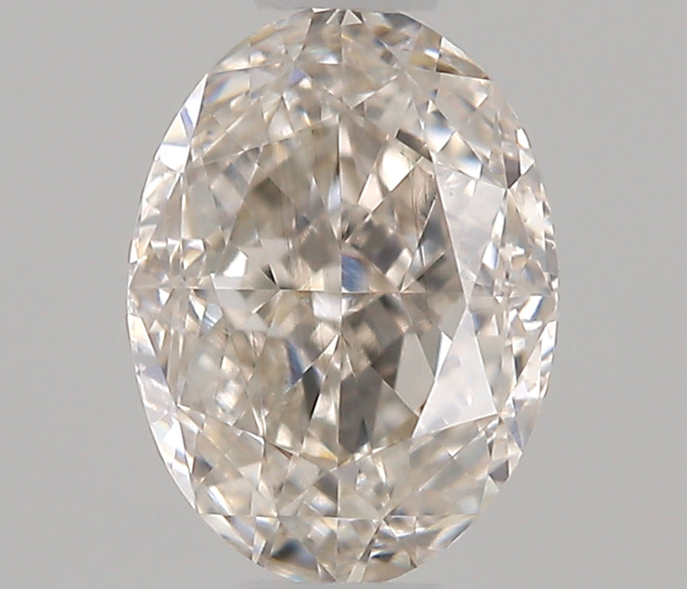 0.4 Carat Oval Natural Diamond with  Cut Diamond in 14KT  view 1
