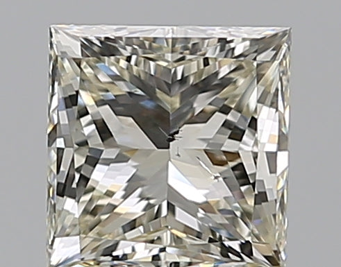 1.7 Carat Princess Natural Diamond with  Cut Diamond in 14KT  view 1
