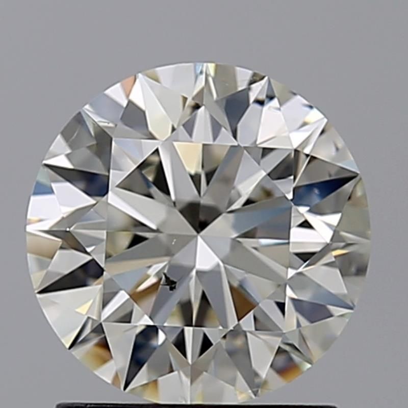 1.5 Carat Round Natural Diamond with  Cut Diamond in 14KT  view 1
