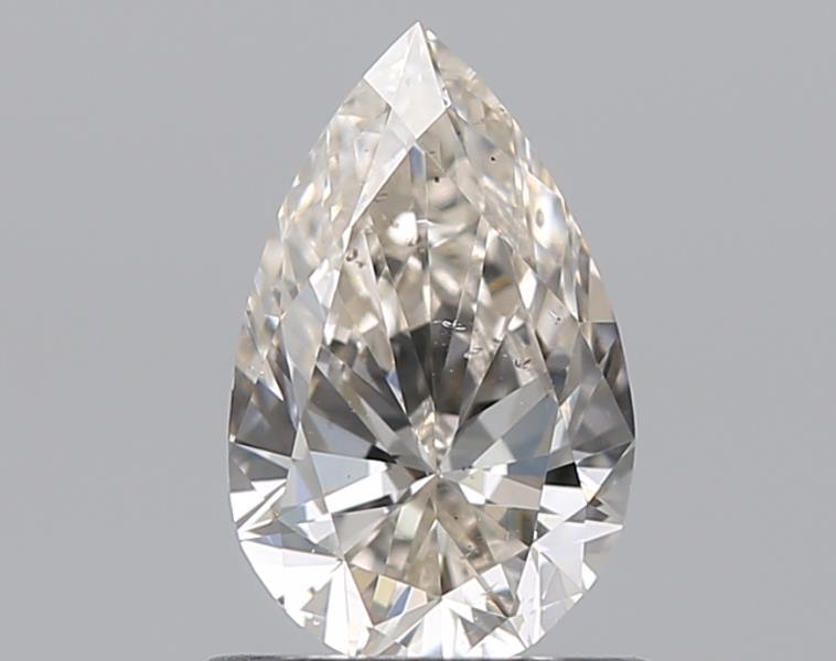 0.7 Carat Pear Natural Diamond with  Cut Diamond in 14KT  view 1
