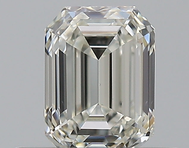 0.46 Carat Emerald Natural Diamond with  Cut Diamond in 14KT  view 1
