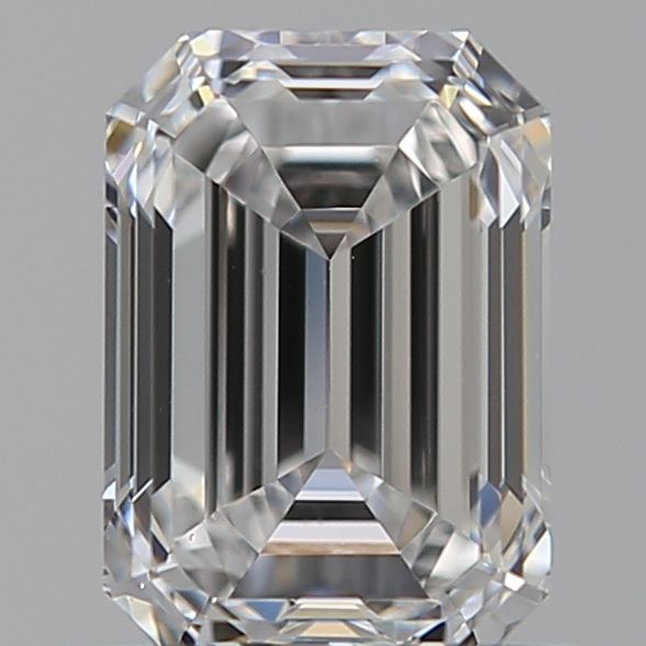 1.01 Carat Emerald Lab Diamond with  Cut Diamond in 14KT  view 1

