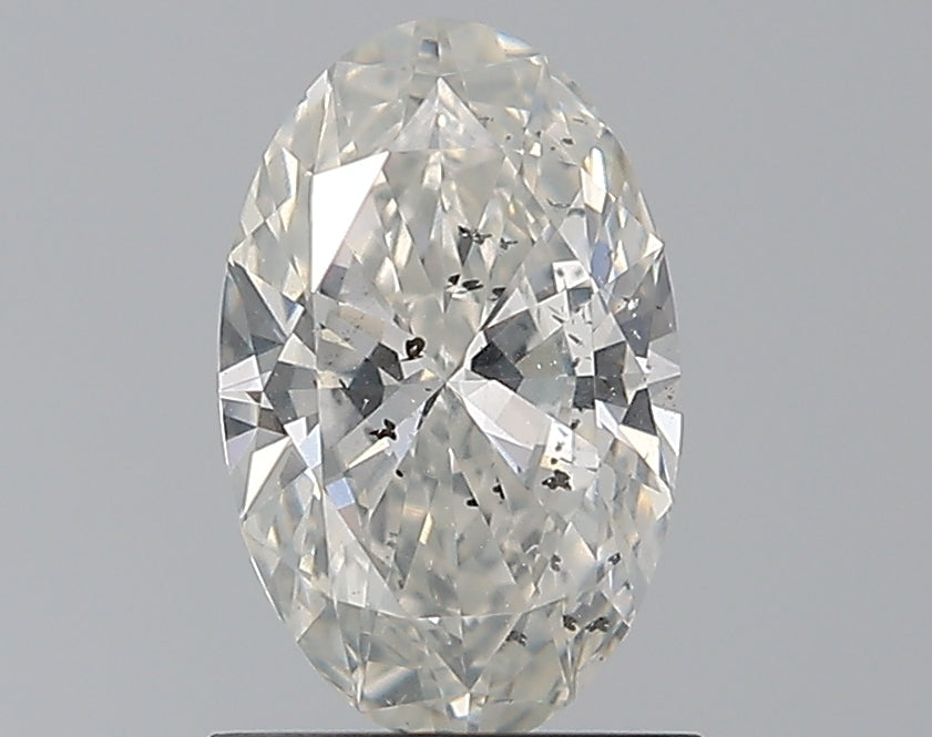 1.03 Carat Oval Natural Diamond with  Cut Diamond in 14KT  view 1

