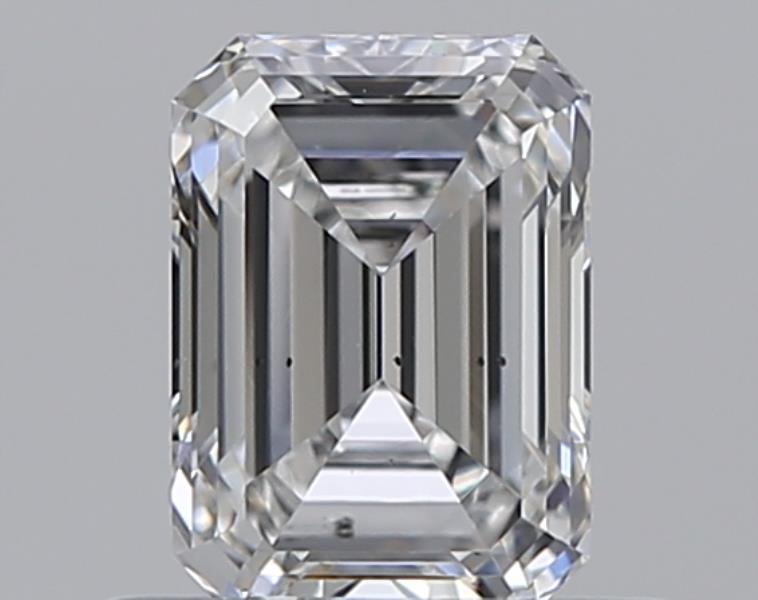0.5 Carat Emerald Natural Diamond with  Cut Diamond in 14KT  view 1
