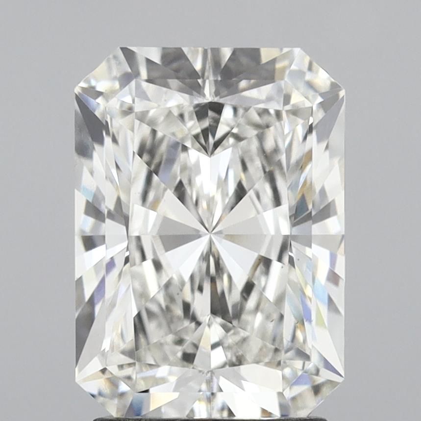 2.5 Carat Radiant Lab Diamond with  Cut Diamond in 14KT  view 1
