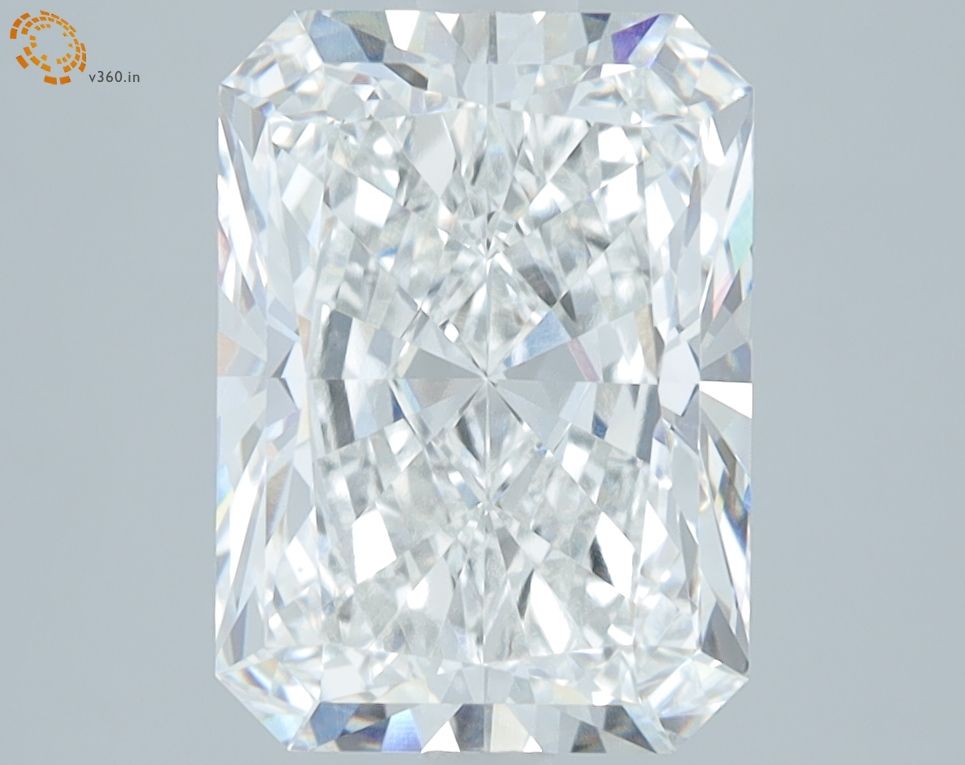 3.32 Carat Radiant Lab Diamond with  Cut Diamond in 14KT  view 1

