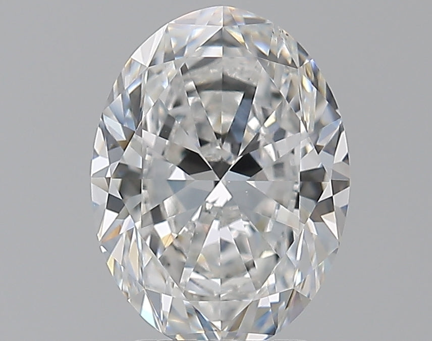 2.51 Carat Oval Natural Diamond with  Cut Diamond in 14KT  view 1
