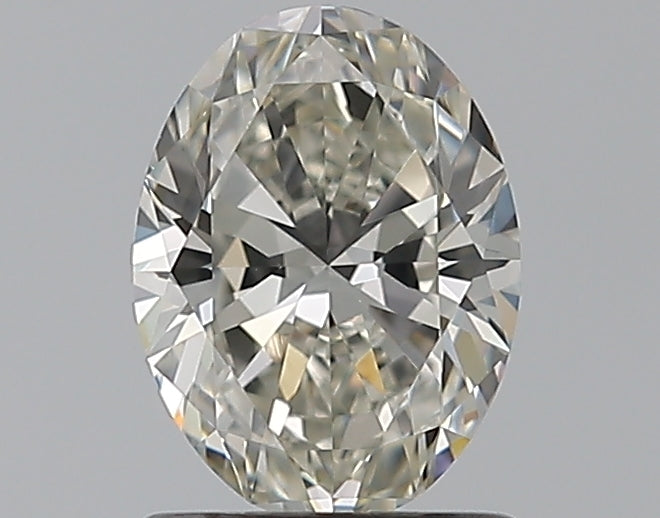 1.01 Carat Oval Natural Diamond with  Cut Diamond in 14KT  view 1
