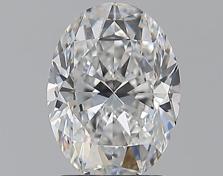 1.7 Carat Oval Natural Diamond with  Cut Diamond in 14KT  view 1
