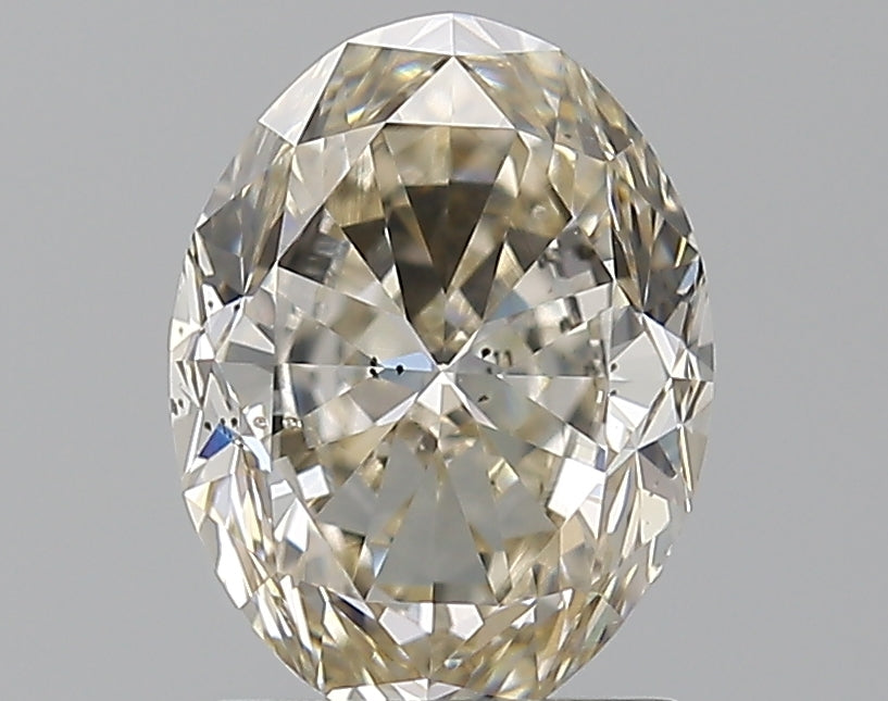 1.52 Carat Oval Natural Diamond with  Cut Diamond in 14KT  view 1

