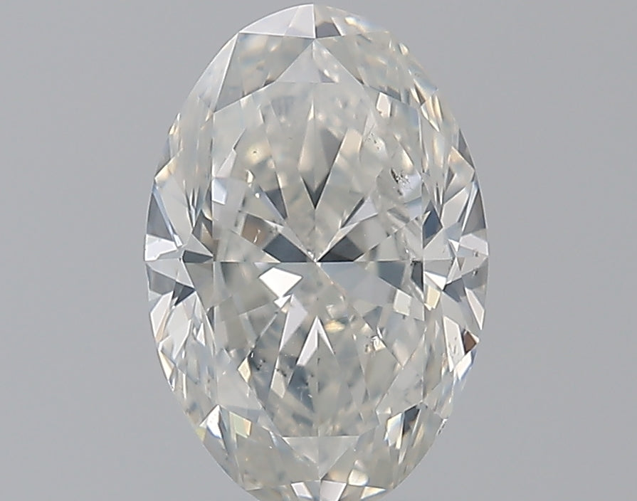 2.5 Carat Oval Natural Diamond with  Cut Diamond in 14KT  view 1
