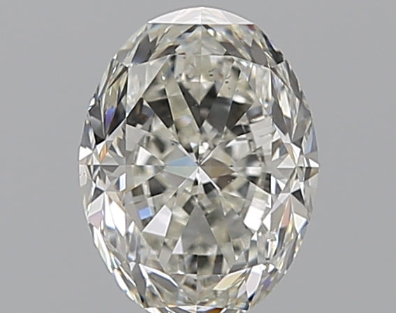 1.51 Carat Oval Natural Diamond with  Cut Diamond in 14KT  view 1
