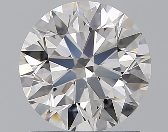 1.29 Carat Round Natural Diamond with  Cut Diamond in 14KT  view 1
