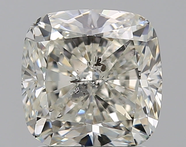 2.0 Carat Cushion Natural Diamond with  Cut Diamond in 14KT  view 1
