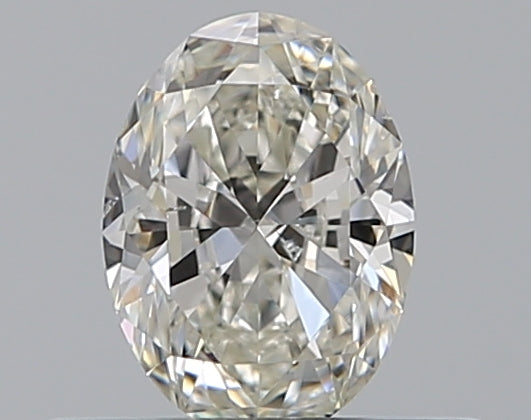 0.4 Carat Oval Natural Diamond with  Cut Diamond in 14KT  view 1
