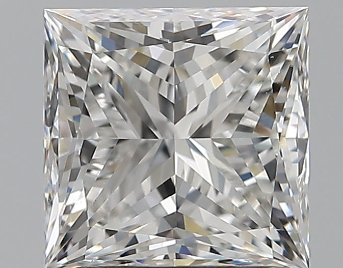 2.01 Carat Princess Natural Diamond with  Cut Diamond in 14KT  view 1
