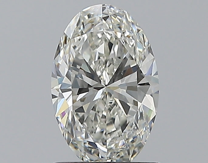 1.0 Carat Oval Natural Diamond with  Cut Diamond in 14KT  view 1

