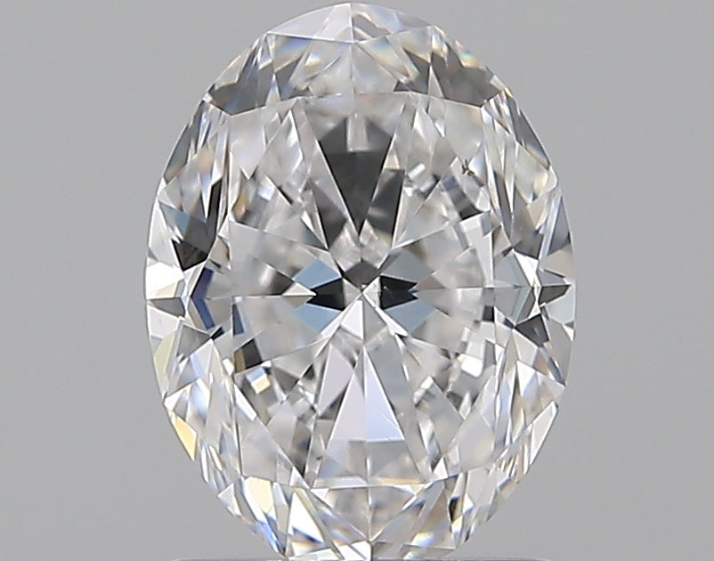 1.3 Carat Oval Natural Diamond with  Cut Diamond in 14KT  view 1
