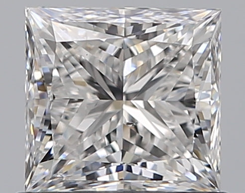 0.97 Carat Princess Natural Diamond with  Cut Diamond in 14KT  view 1
