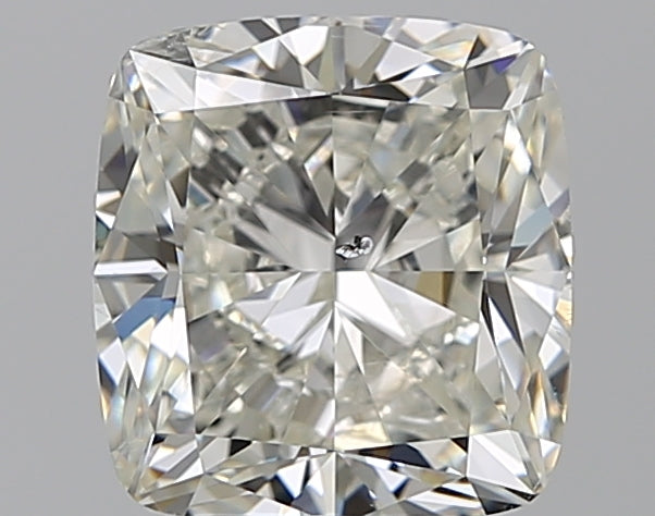 3.0 Carat Cushion Natural Diamond with  Cut Diamond in 14KT  view 1
