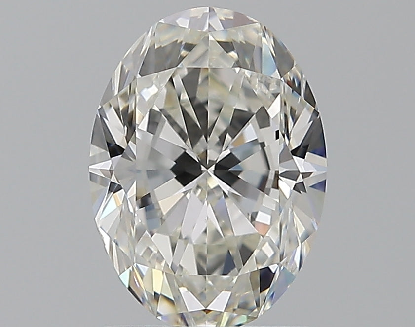 1.4 Carat Oval Natural Diamond with  Cut Diamond in 14KT  view 1
