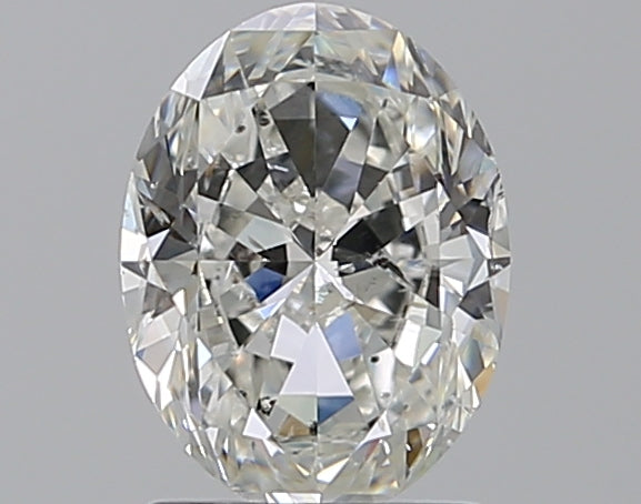 1.4 Carat Oval Natural Diamond with  Cut Diamond in 14KT  view 1

