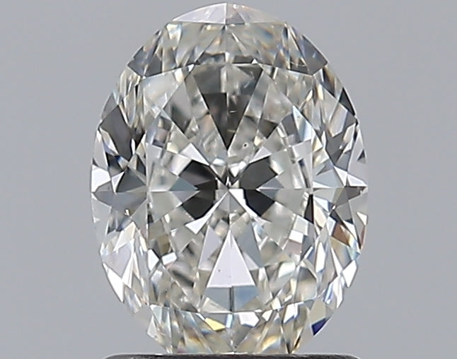 1.21 Carat Oval Natural Diamond with  Cut Diamond in 14KT  view 1
