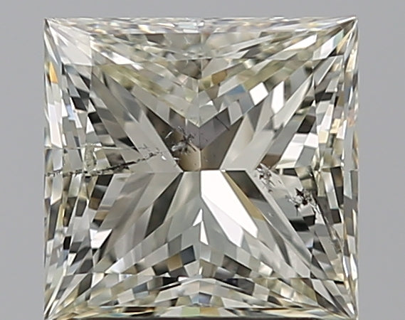 1.9 Carat Princess Natural Diamond with  Cut Diamond in 14KT  view 1
