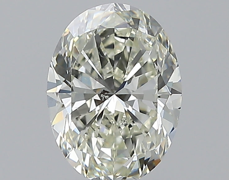 1.7 Carat Oval Natural Diamond with  Cut Diamond in 14KT  view 1
