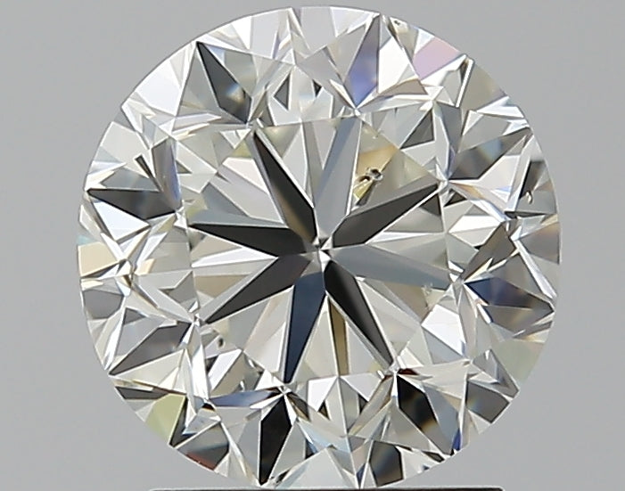 2.5 Carat Round Natural Diamond with  Cut Diamond in 14KT  view 1
