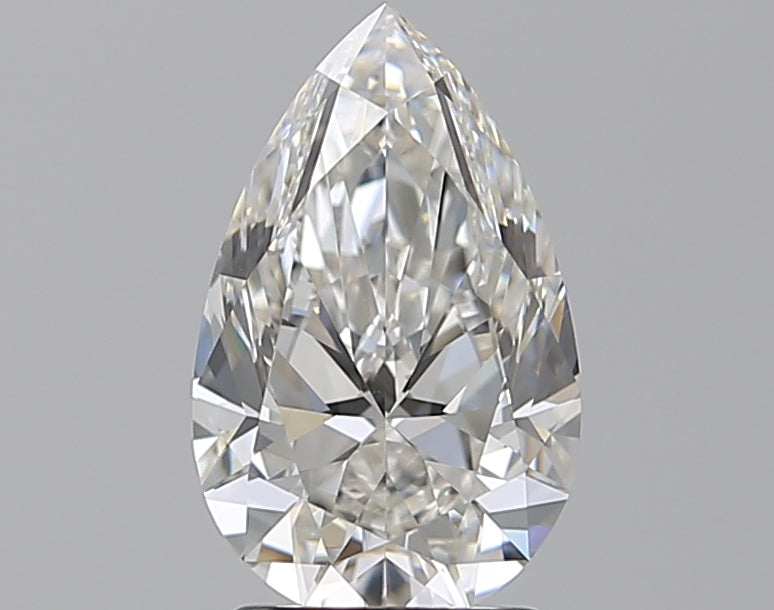 2.05 Carat Pear Natural Diamond with  Cut Diamond in 14KT  view 1
