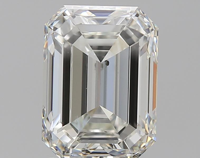 2.29 Carat Emerald Natural Diamond with  Cut Diamond in 14KT  view 1

