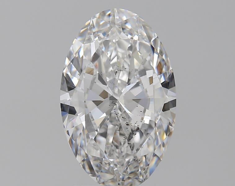 1.5 Carat Oval Natural Diamond with  Cut Diamond in 14KT  view 1

