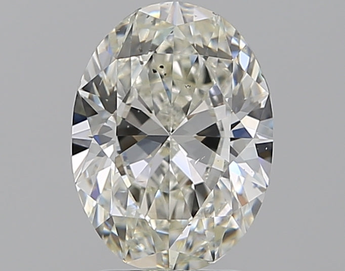 2.5 Carat Oval Natural Diamond with  Cut Diamond in 14KT  view 1

