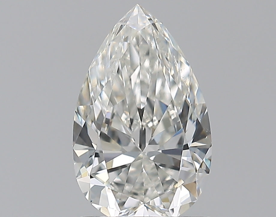 1.0 Carat Pear Natural Diamond with  Cut Diamond in 14KT  view 1
