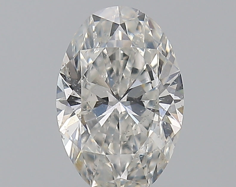 0.8 Carat Oval Natural Diamond with  Cut Diamond in 14KT  view 1
