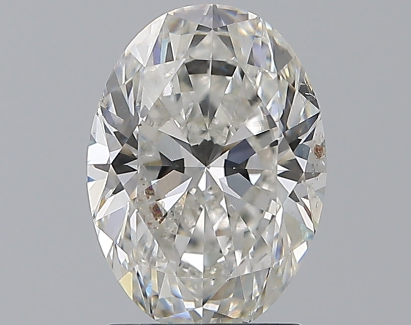 1.7 Carat Oval Natural Diamond with  Cut Diamond in 14KT  view 1
