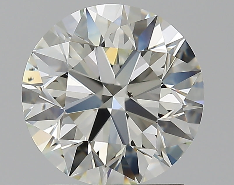 1.9 Carat Round Natural Diamond with  Cut Diamond in 14KT  view 1
