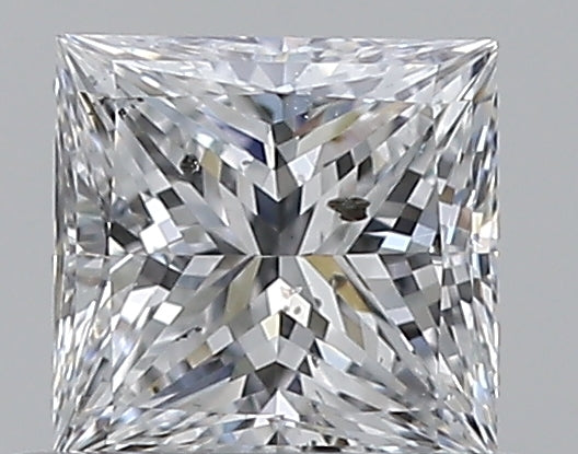0.43 Carat Princess Natural Diamond with  Cut Diamond in 14KT  view 1
