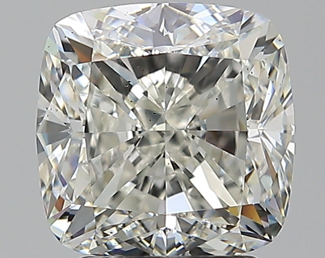 3.0 Carat Cushion Natural Diamond with  Cut Diamond in 14KT  view 1
